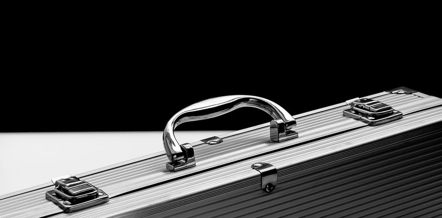 Photo of a locked briefcase